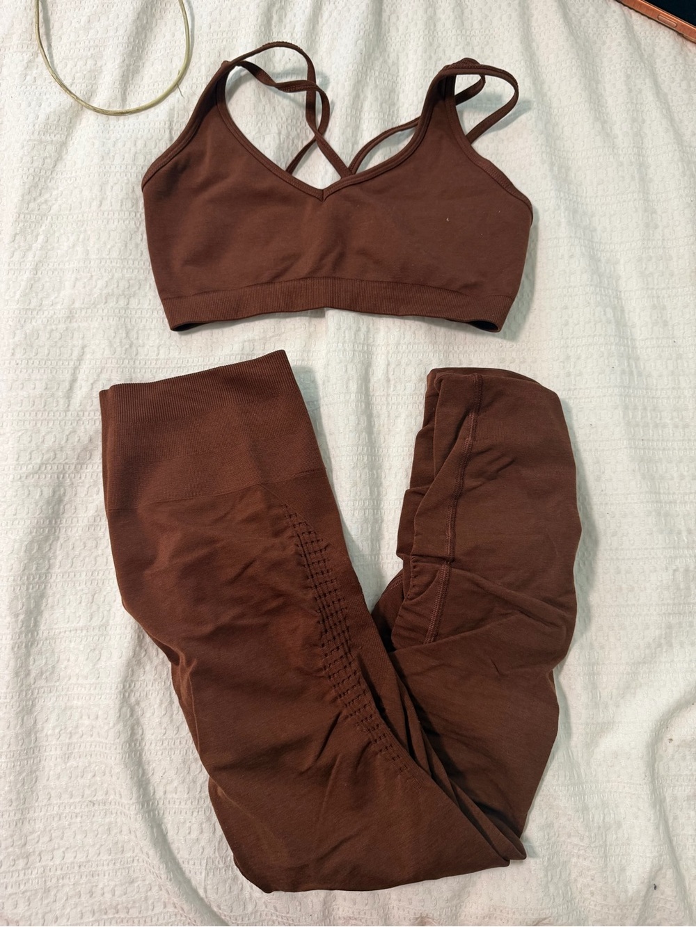 Alphalete Brown Legging medium, top small